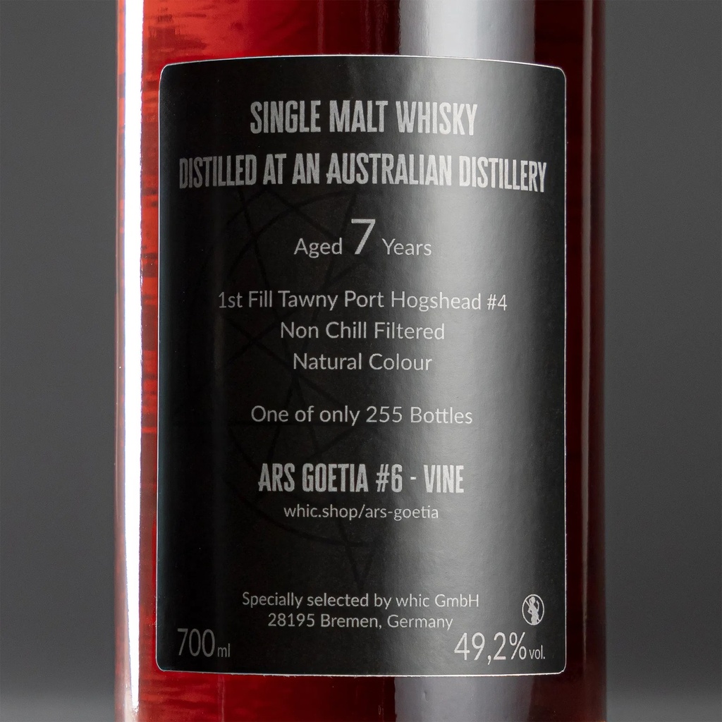 whic Ars Goetia #6 Vine Australian Single Malt 49,2% Vol. 0,7l