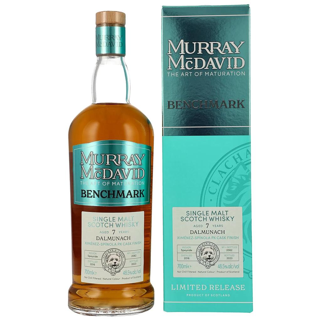 Murray McDavid 7 Years Old - 2016/2023 - Dalmunach - Benchmark  Series - Ximénez-Spinola PX Cask Finish 48,5% Vol. 0,7l