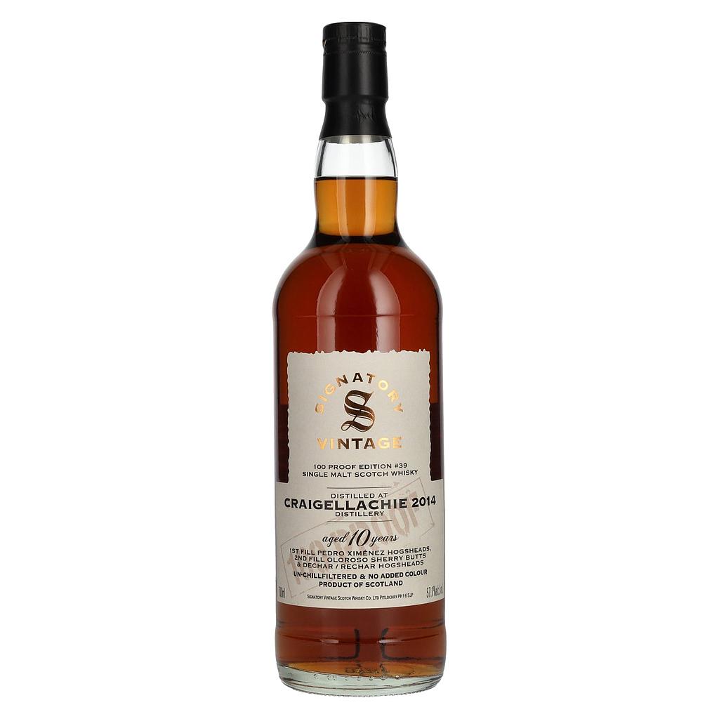 Signatory Vintage 100 Proof Edition #39 - Craigellachie 10 Years Old 2014/2024 1st fill PX Hogsheads, 2nd fill Oloroso Sherry Butts & dechat/rechat Hogsheads Single Malt Whisky 57,1% Vol. 0,7l