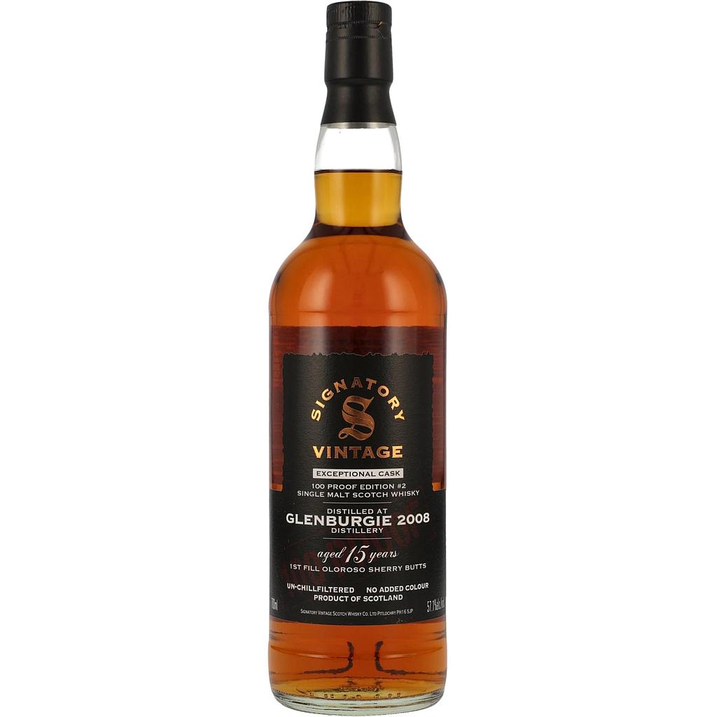 	Signatory Vintage Exceptional Cask 100 Proof Edition #2 - Glenburgie 15 Years Old 1st Fill Oloroso Sherry Butts Single Malt Scotch Whisky 57,1% Vol. 0,7l