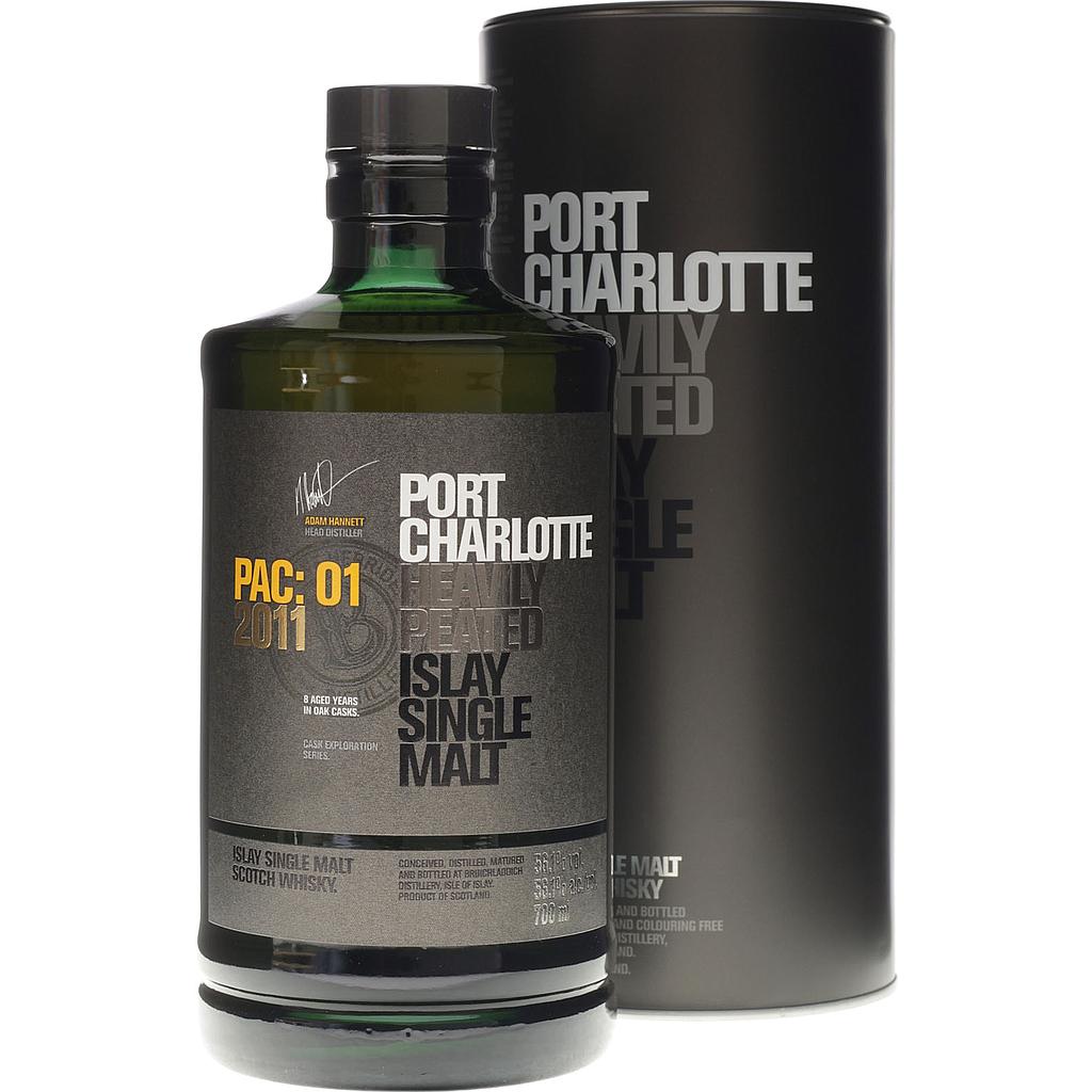 Port Charlotte PAC:01 Heavily Peated Islay Single Malt 2011 56,1% Vol. 0,7l 