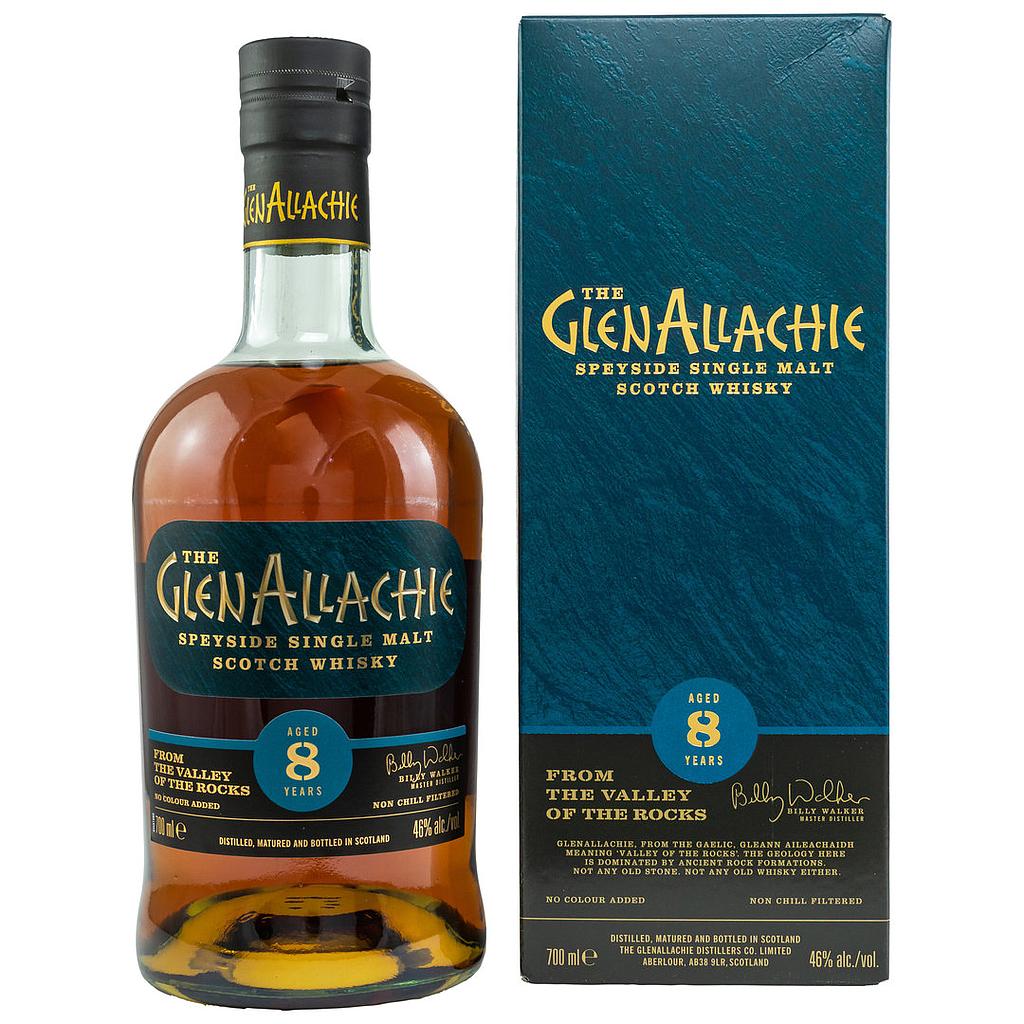 The GlenAllachie 8 Years Old PX & Oloroso Sherry Puncheons, Virgin Oak Casks, Red Wine Barriques 46% Vol. 0,7l