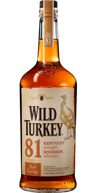 Wild Turkey 81 Kentucky Straight BOURBON Whiskey 