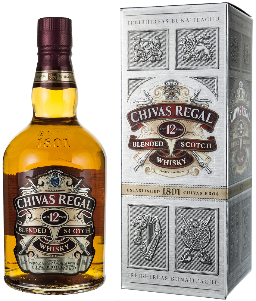 Chivas Regal 12 Years Old Blended Scotch Whisky 40% Vol. 0,7l 