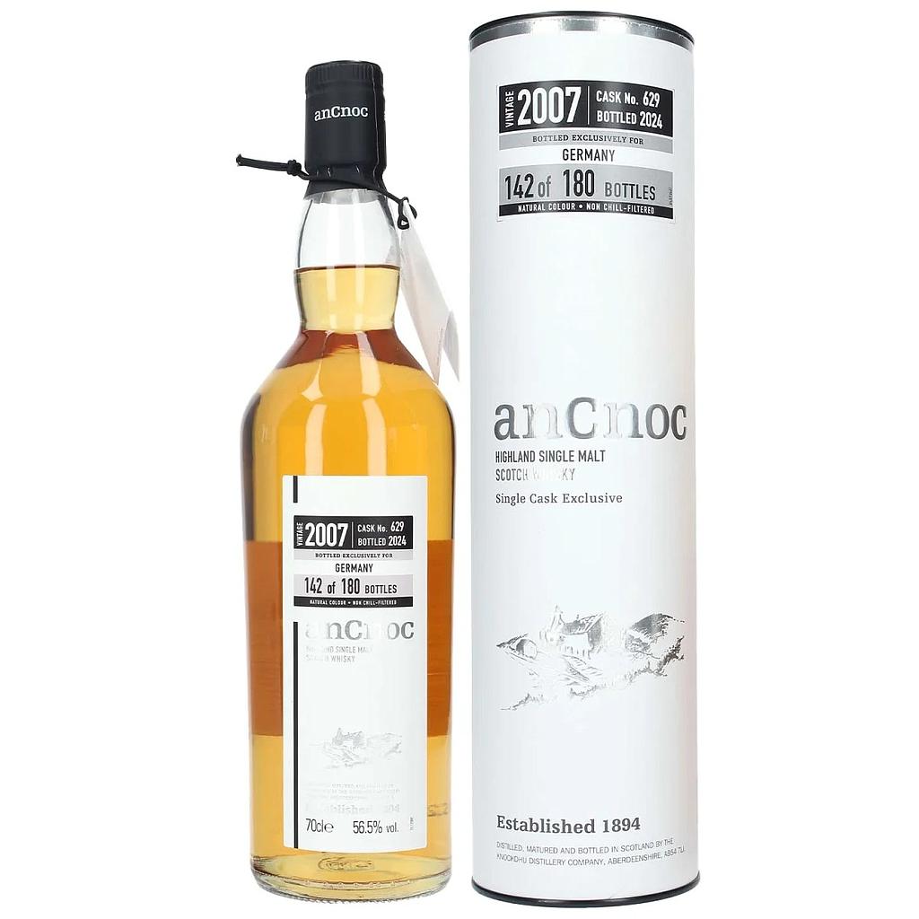 anCnoc 17 Years Old - 2007/2024 - Single Cask Exclusive - Cask #629 - Germany Exclusive 56,5% Vol. 0,7l