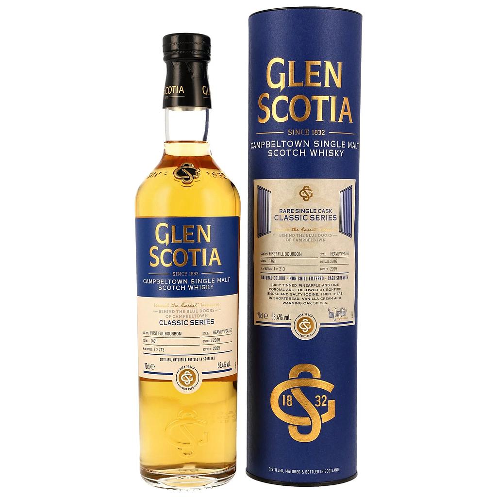 Glen Scotia 2016/2025 - First Fill Bourbon Barrel #1461 - Heavily Peated - Classic Series 3/5 58,4% Vol. 0,7l