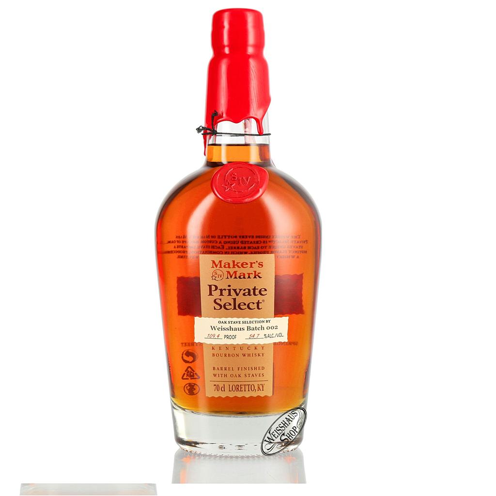  Maker's Mark Private Select Edition Weisshaus Batch 002 Bourbon Whisky 54,7% Vol. 0,7l 