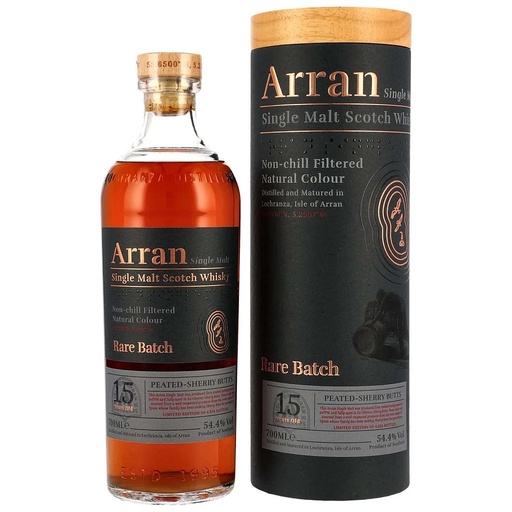 [P0001423] The Arran 15 Years Old - Rare Batch - Peated Sherry Butts - Single Malt Scotch Whisky 54,4% Vol. 0,7l