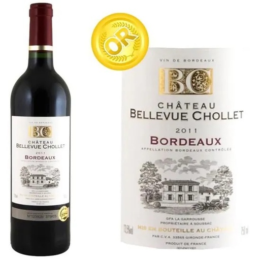 [P0000608] Château Bellevue Chollet Bordeaux 2011 