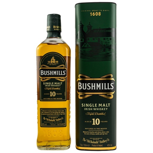[P0000078] Bushmills 10 Years Old Single Malt Irish Whiskey 40% Vol. 0,7 l