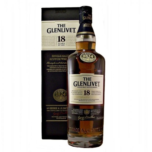 The Glenlivet 18 Years Old Single Malt Scotch Whisky 43%vol 0,7l