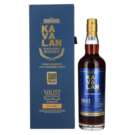 [P0000939] Kavalan SOLIST Vinho Barrique Cask Salud Single Malt Whisky 56,3% Vol. 0,7l